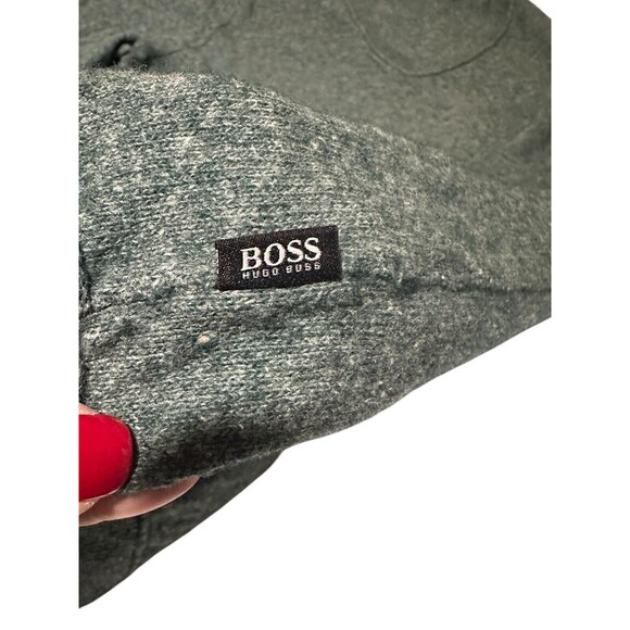 Hugo Boss Sweater Mens XXL Green V-Neck Wool & Cotten Blend Lightweight #CD15-5 - Picture 3 of 9